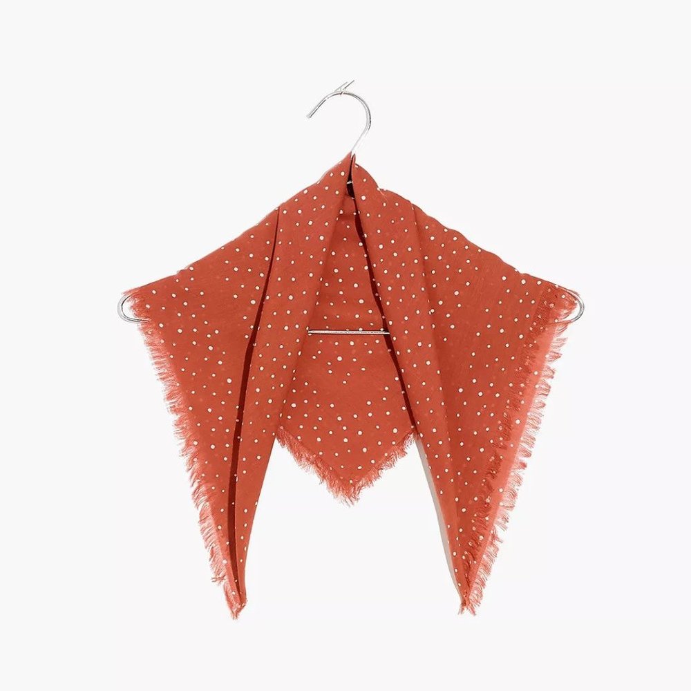 [NWT] Madewell Dotted Cotton Bandana in Brick